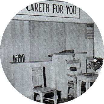 Historical photo of the church building